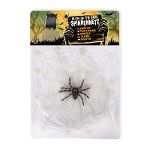 ZOMBIE ZONE Spinnennetz mit leuchtender Spinne und Saugnäpfen, glow in the dark Deko