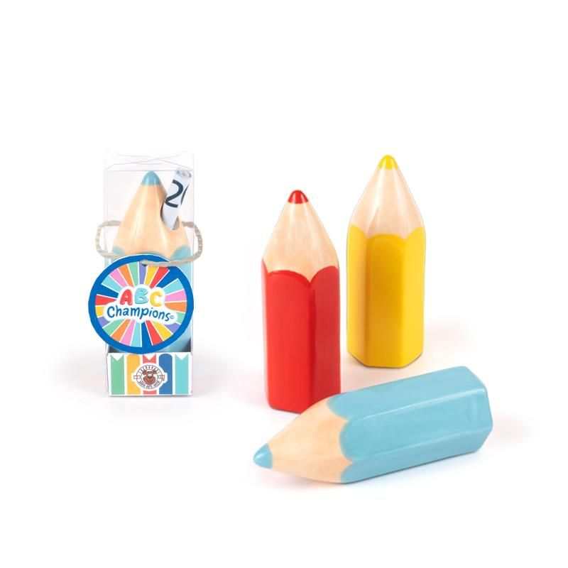 ABC CHAMPIONS Wunschfüller Keramikstift mit Wunschzettel in Geldscheinoptik, originelles Geschenk für Schulkinder und Studienanfänger, in rot, blau oder gelb erhältlich