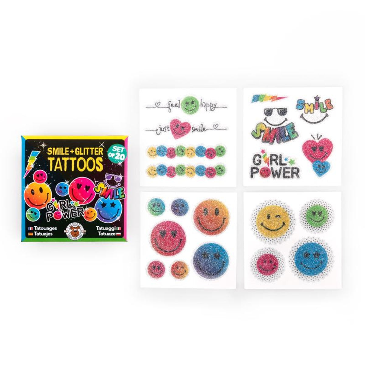 Glitzer-Tattoos 20 Stück