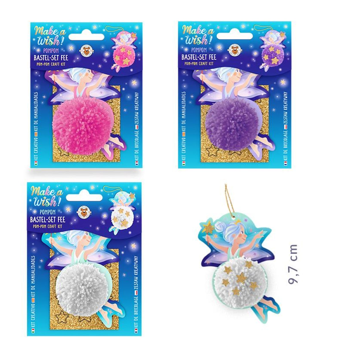 Pompom Bastelset Fee (1 Stück)
