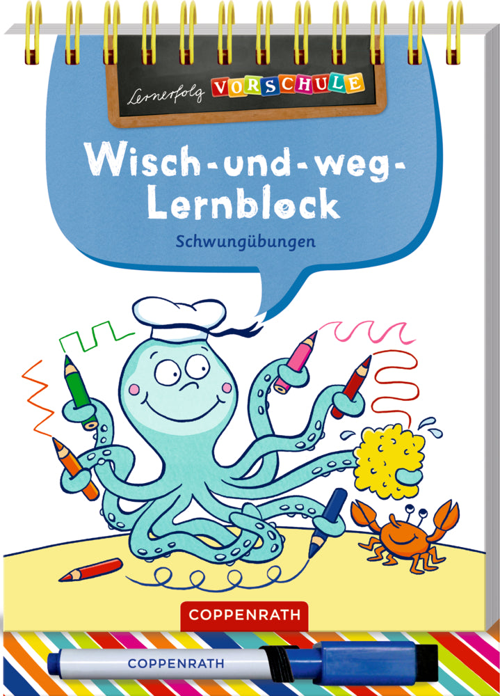 Lernerfolg Vorschule: Schwungübungen Wisch & Weg Lernblock
