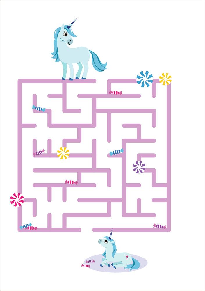 Mein k. Kindergartenblock: Rätsel ohne Text - Einhörner