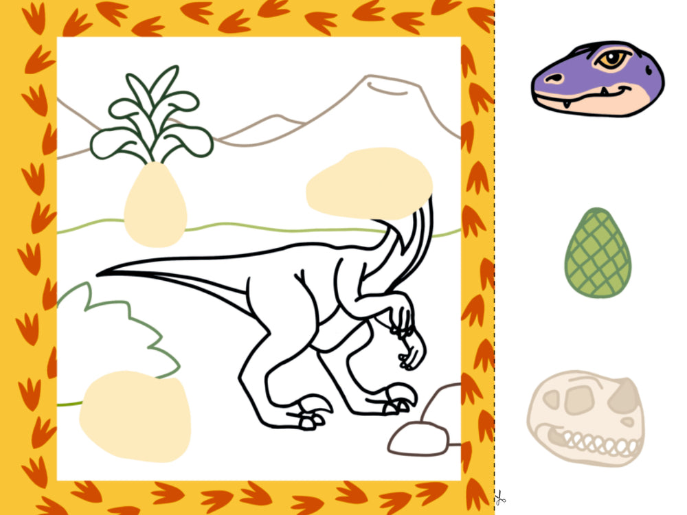 Mein 1.Dino-Bastelbuch: Schneiden, kleben, malen