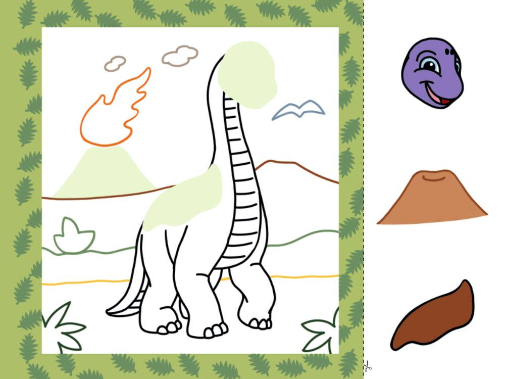 Mein 1.Dino-Bastelbuch: Schneiden, kleben, malen