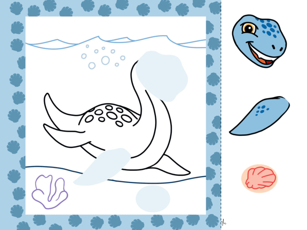 Mein 1.Dino-Bastelbuch: Schneiden, kleben, malen