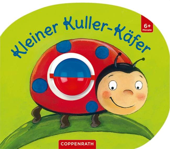 Kugelbuch Kleiner Kullerkäfer Pappbilderbuch mit drehbarer Rasselkugel für Babys ab 6 Monaten