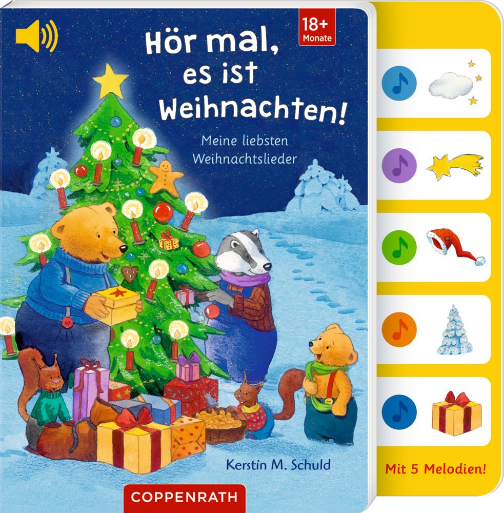 Soundbuch "Hör mal, es ist Weihnachten" mit Weihnachtsliedern und kinderfreundlicher Soundfunktion