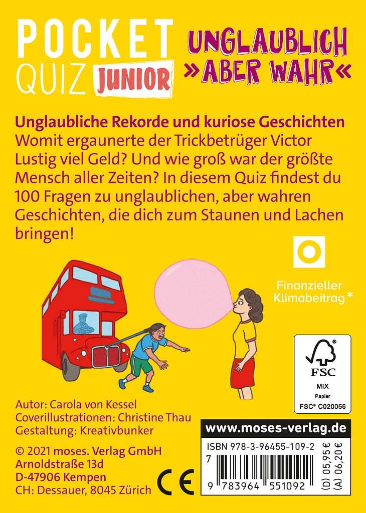 Pocket Quiz junior Unglaublich, aber wahr