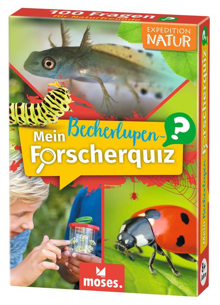Becherlupen-Forscherquiz für Kinder mit 100 Fragen zu Insekten und Naturwissen