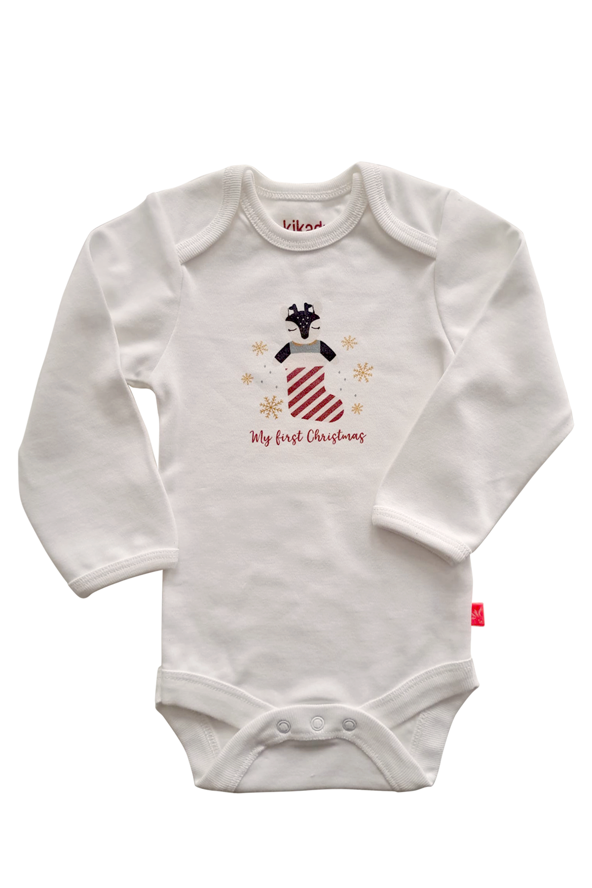 Baby Body My First Christmas aus 100% Bio-Baumwolle mit festlichem Design