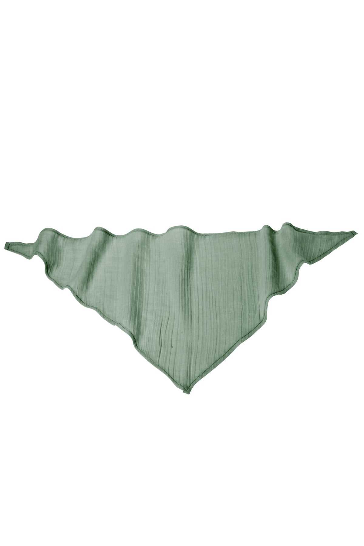 Musselin Halstuch in Olive aus 100% Bio-Baumwolle, weiches Dreieckstuch für Babys, 75x35 cm, pflegeleicht bei 40 Grad.