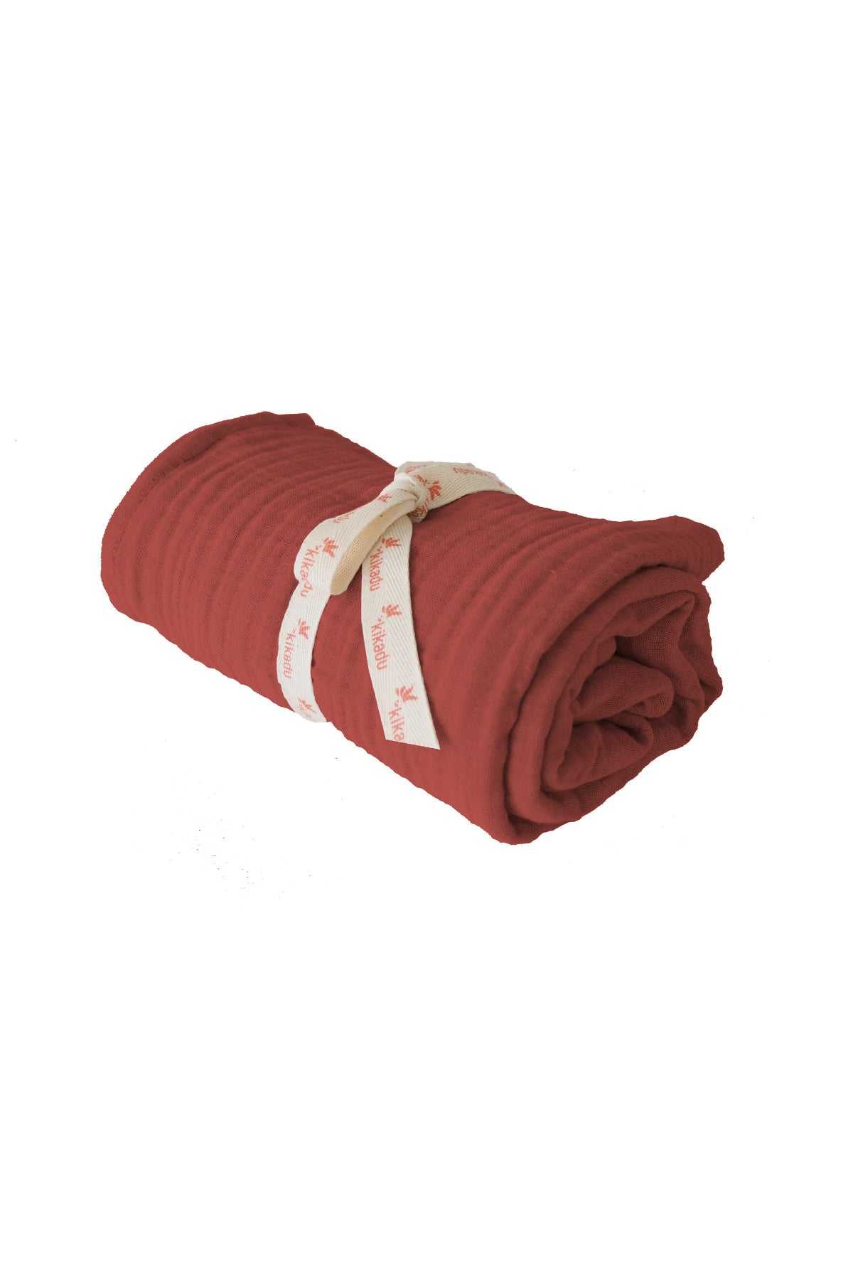 Kleines Tuch Musselin Rust aus weicher GOTS-zertifizierter Bio-Baumwolle 80x80 cm