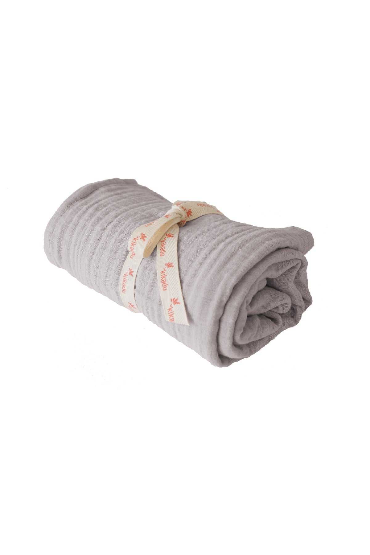 Kleines Tuch Musselin in Silbergrau aus weicher Bio-Baumwolle 80x80 cm