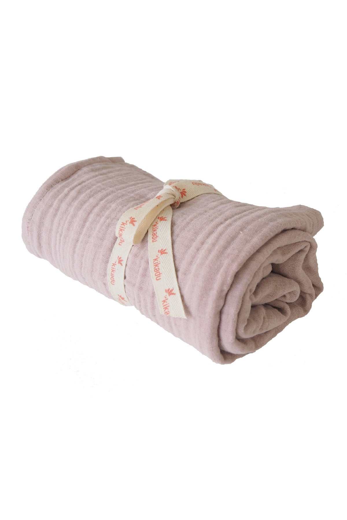 Großes Tuch Musselin Pale Rose aus weicher Bio-Baumwolle vielseitig verwendbar 110x110 cm