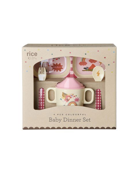 Baby Geschirr Set/ Hero Pink