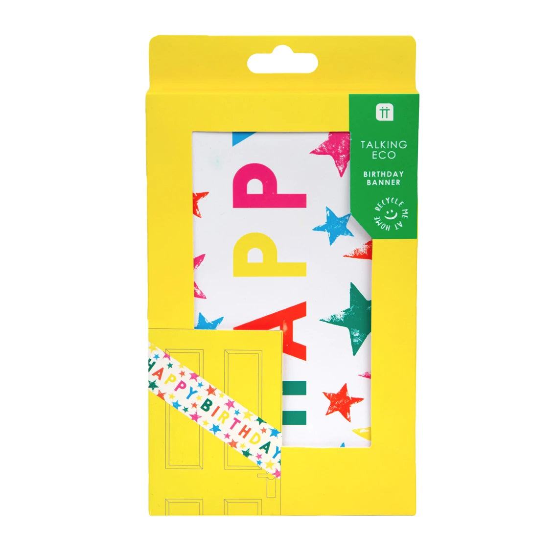 Bright Star Happy Birthday-Banner 2er-Pack, 1 m lange Geburtstagsbanner für Partydekoration