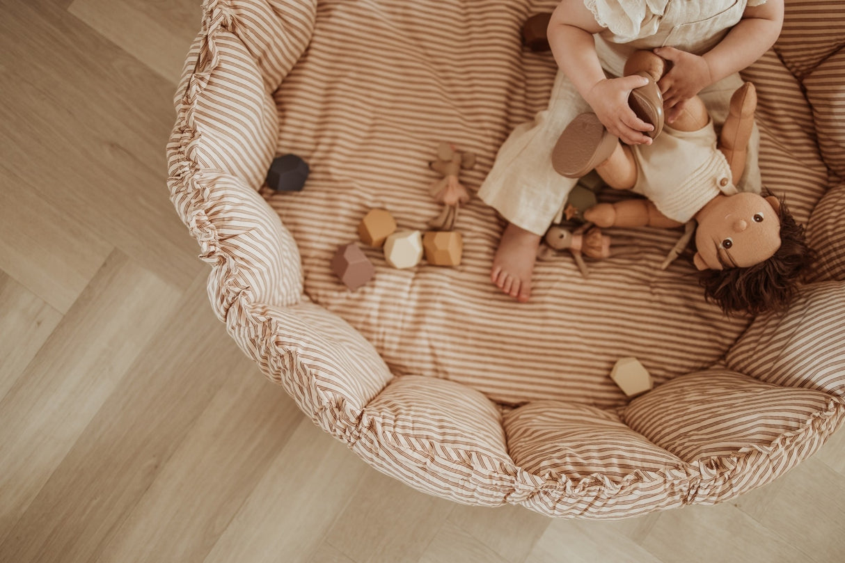Spielmatte Bloom/  Braun gestreift