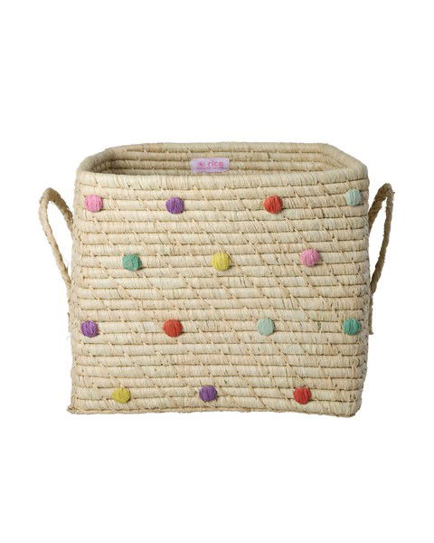 Raffia Korb/ Dots in Glory Days