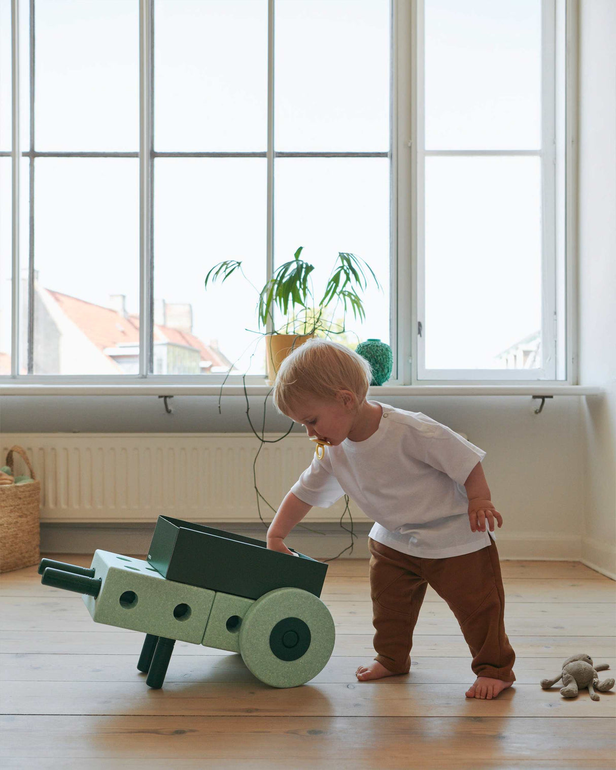 MODU 3-IN-1 Lauflernwagen/ Ocean Mint-Forest Green