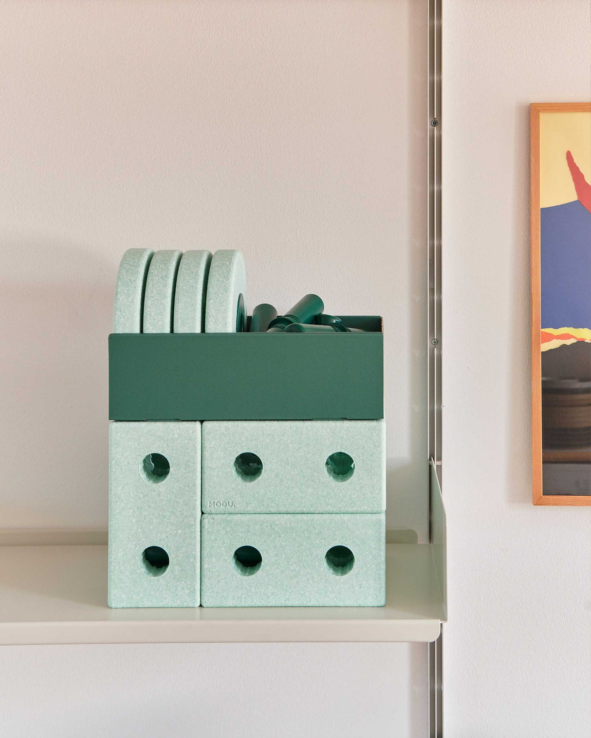 MODU 3-IN-1 Lauflernwagen/ Ocean Mint-Forest Green