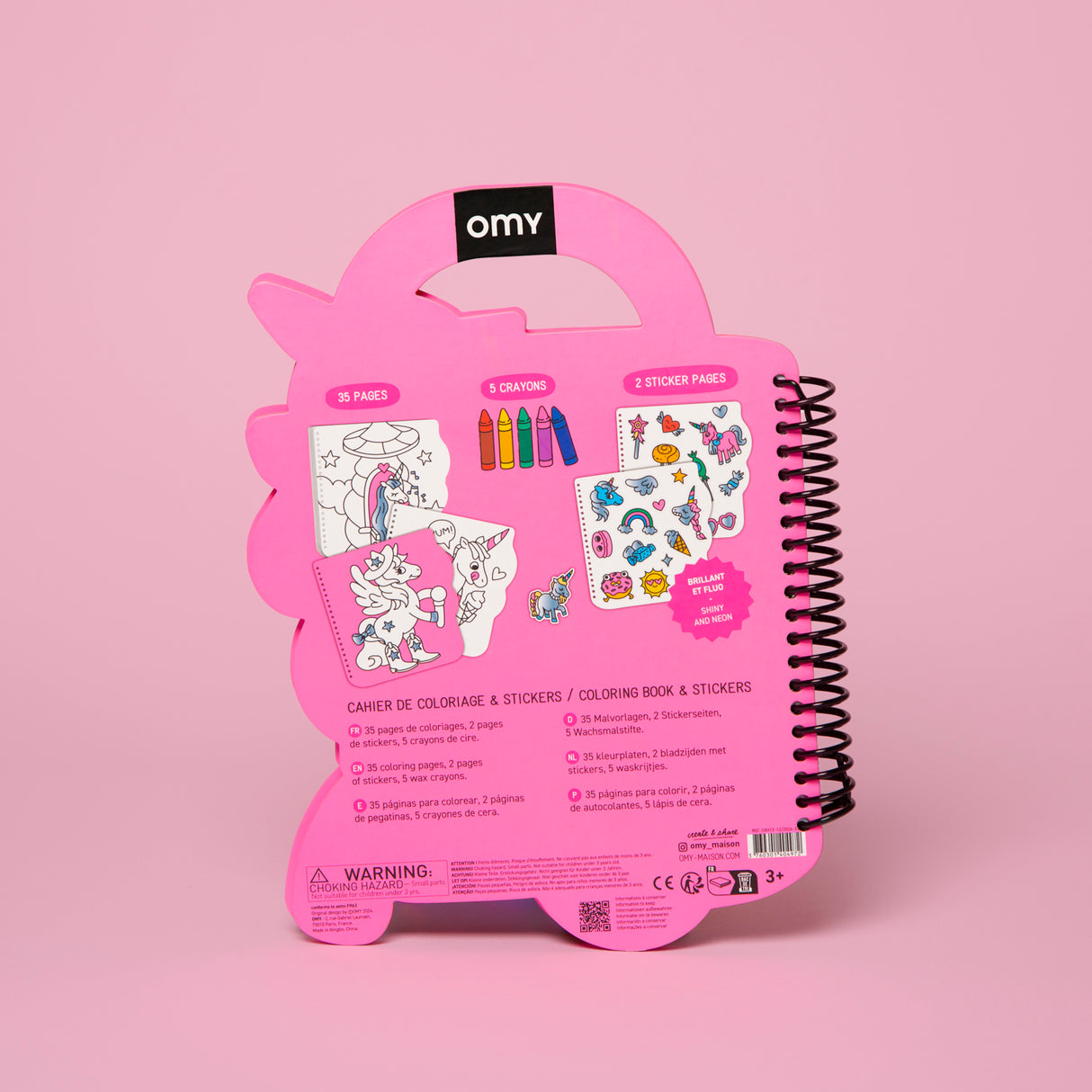 Super coloring & Stickerbook / Einhorn
