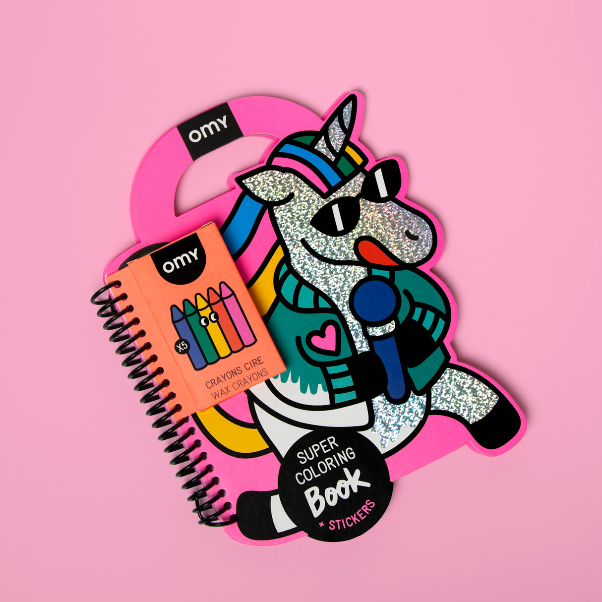 Super coloring & Stickerbook / Einhorn