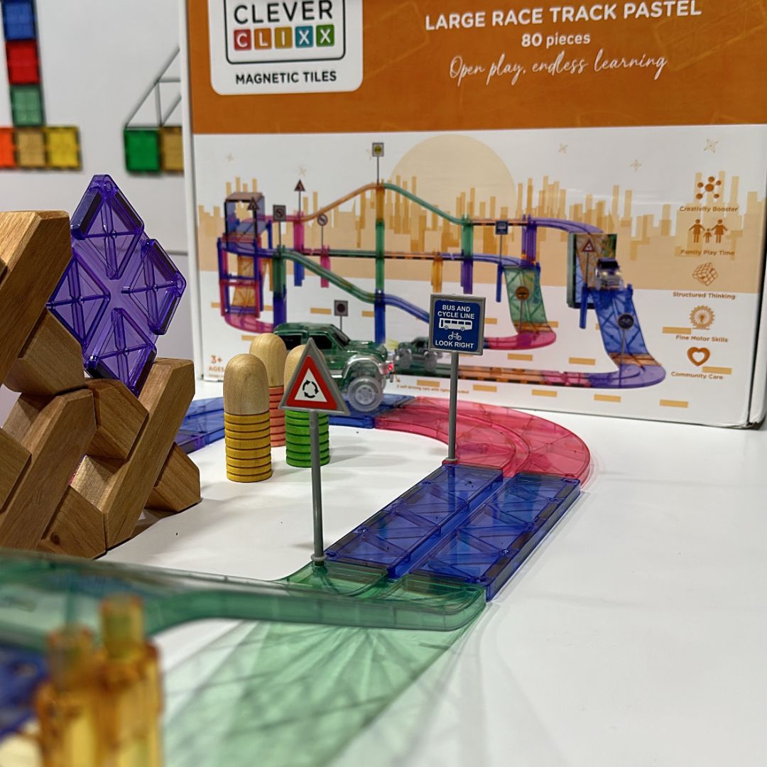 Autobahn-Bausatz in Pastellfarben 80 Teile