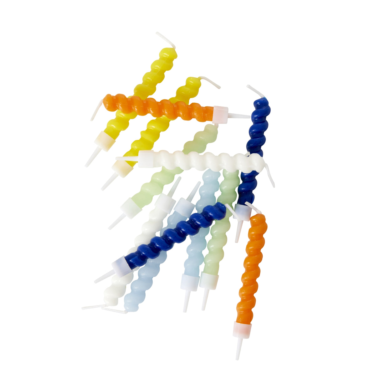 Kleine Kuchenkerzen- Blau- Twisted Design