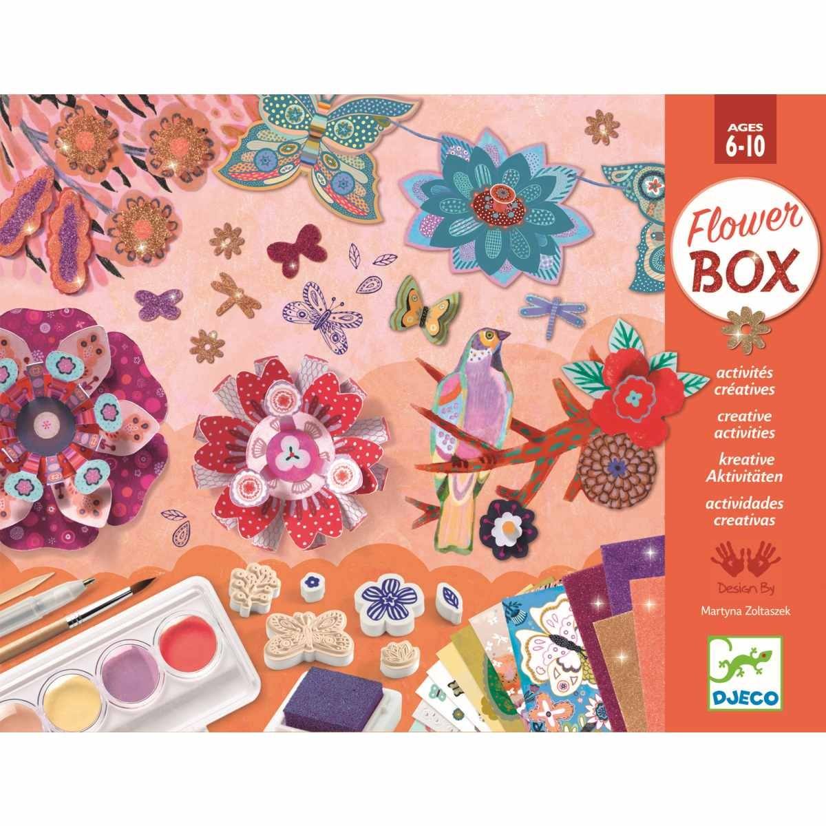 Multi-Activity Kit Blumengarten Kreativbox für Kinder ab 6 Jahre mit Bastel- und Malaktivitäten