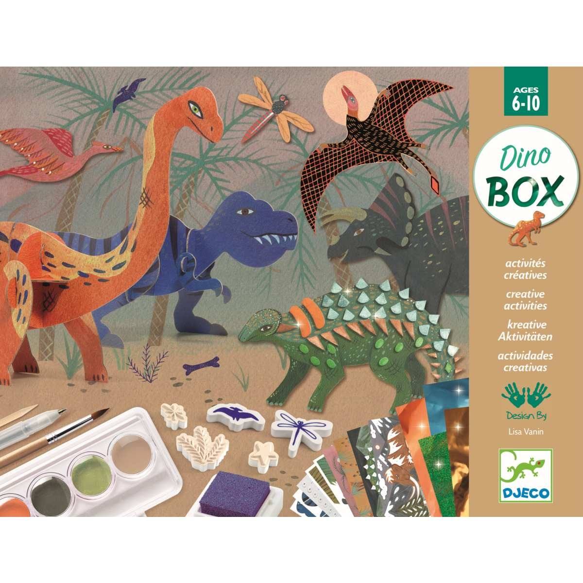 Multi-Activity Kit Welt der Dinosaurier Kreativ-Box für Kinder ab 6 Jahre mit Malen, Stempeln und Basteln