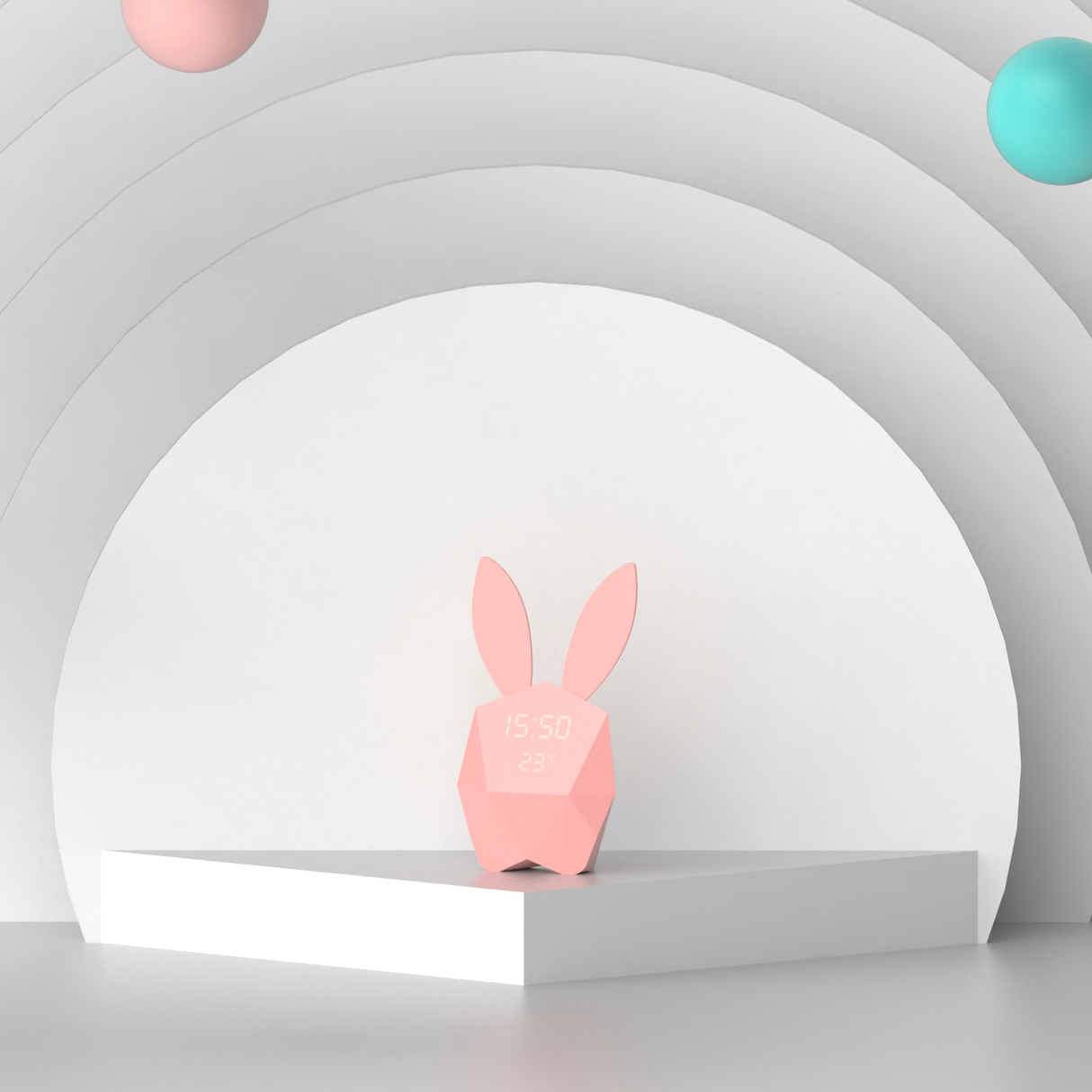 Cutie Clock Bluetooth Wecker pink