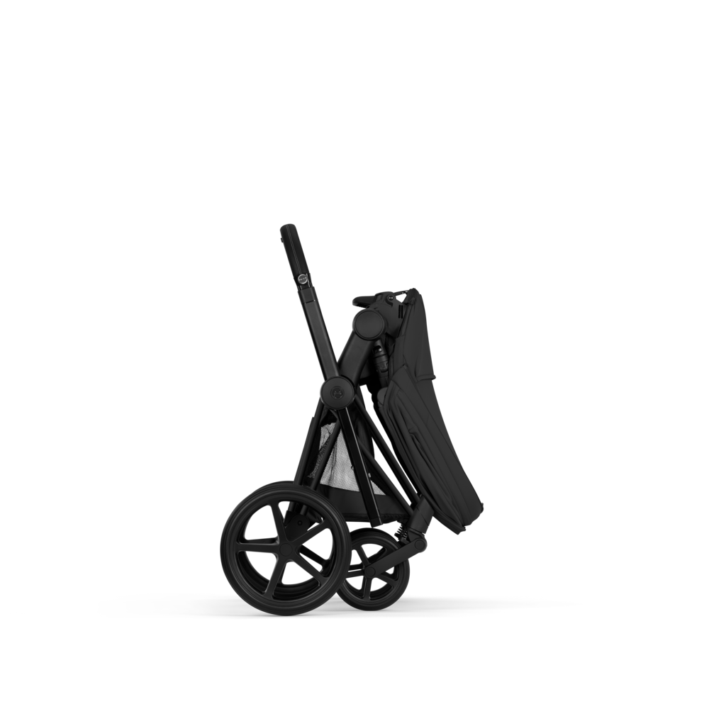 PRIAM Comfort Matt Black incl. Babywanne, Sitzeinheit, Sitzbezug Sepia Black