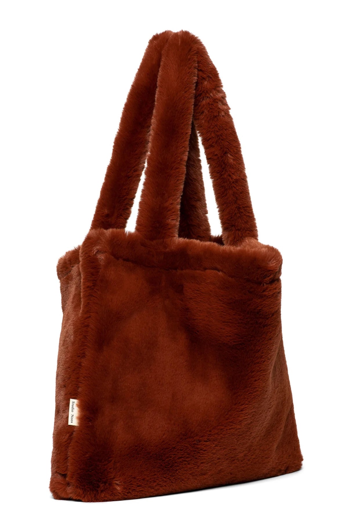Faux Fur Mom-Bag Kakao