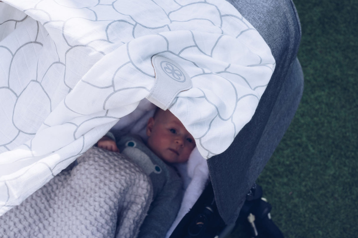 Swaddleclips aus Leder Beige/Grey