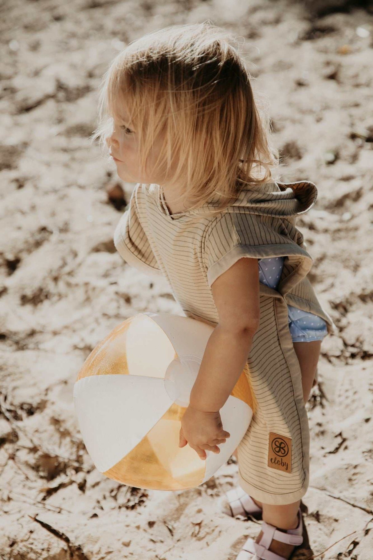 UV- Poncho Sandy Beach/ Olive 3-5 Jahre