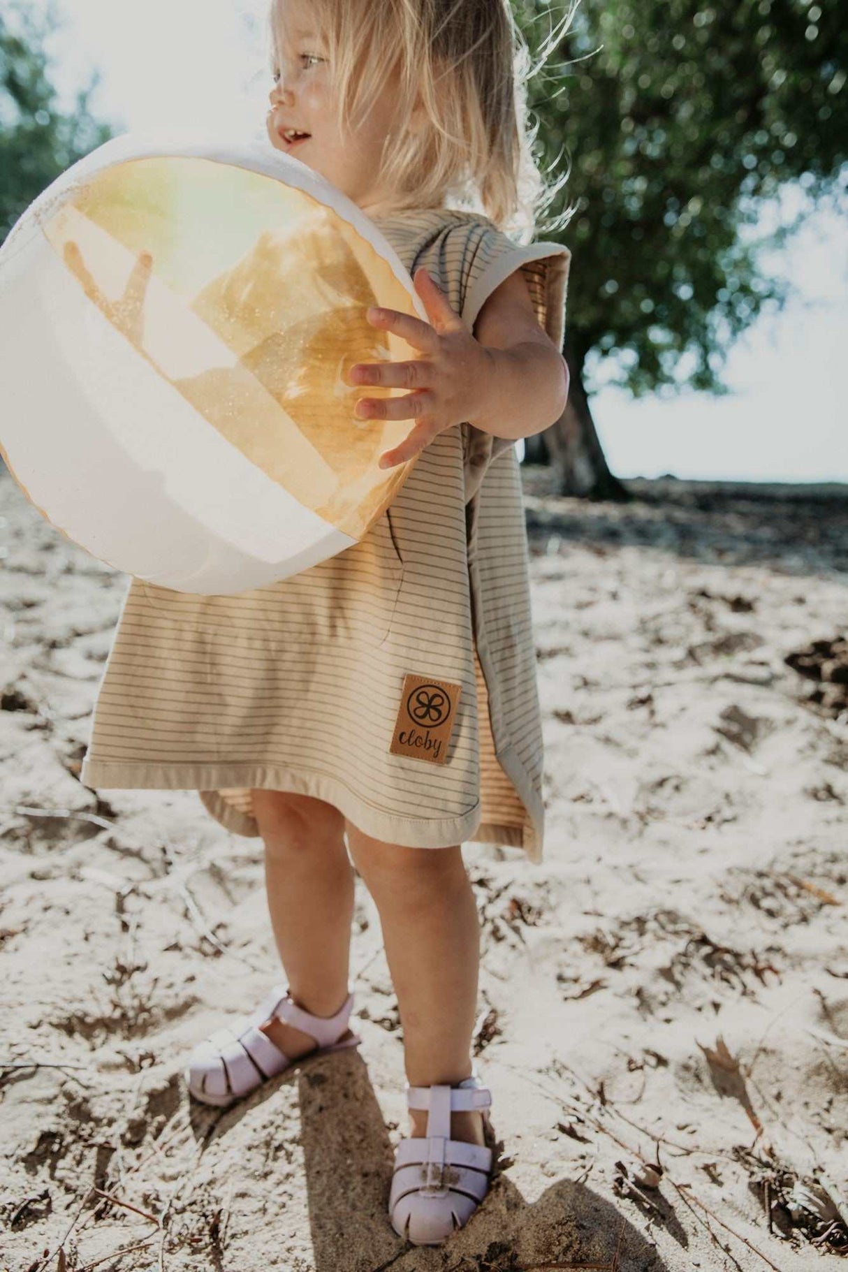 UV- Poncho Sandy Beach/ Olive 3-5 Jahre