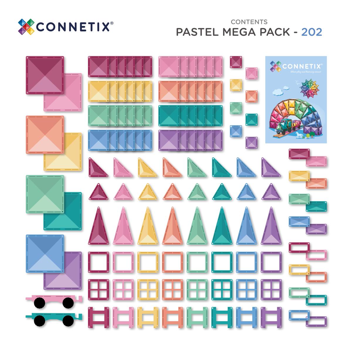 Magnetbausteine Pastel Mega Pack 202 Teile