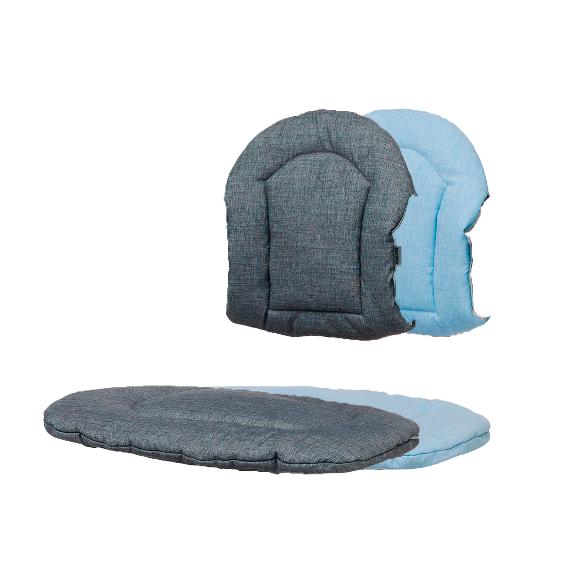 Sitzkissen Nomi Dark Grey - Pale Blue