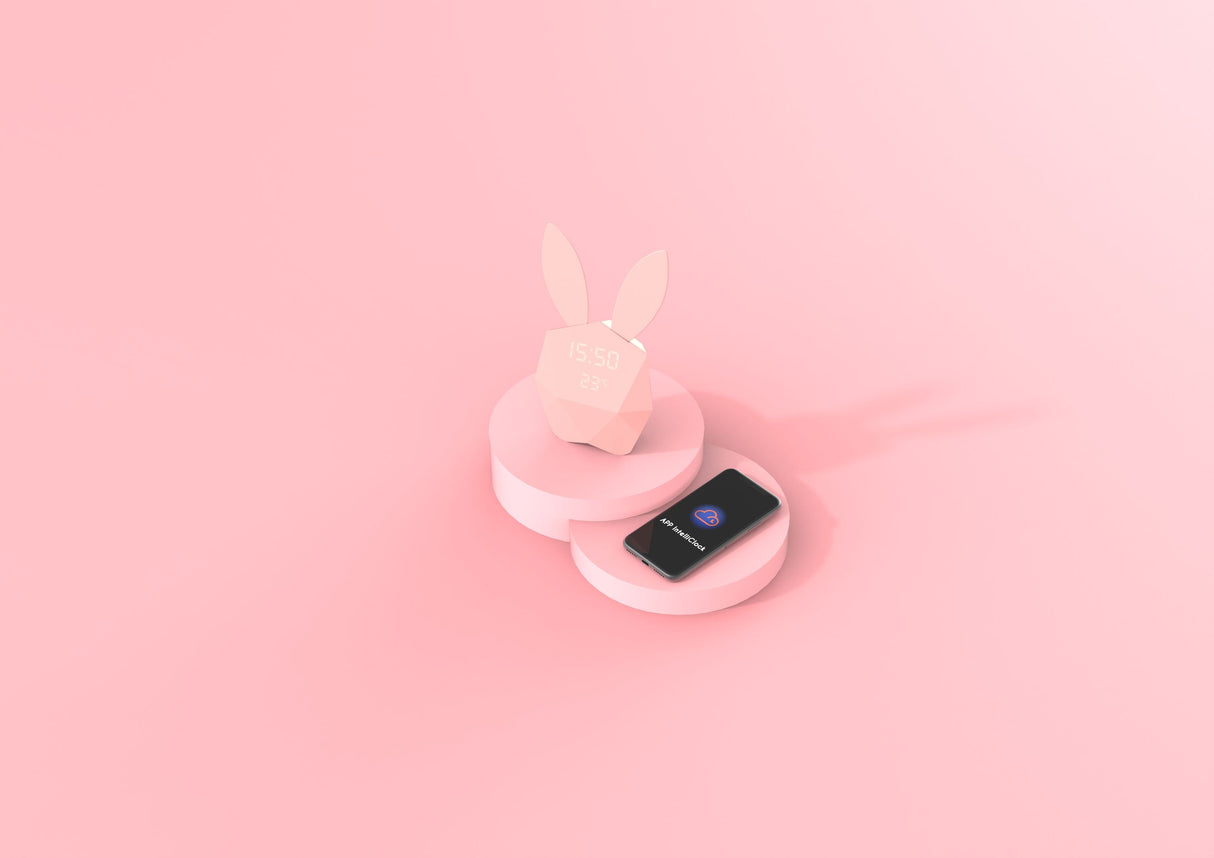 Cutie Clock Bluetooth Wecker pink