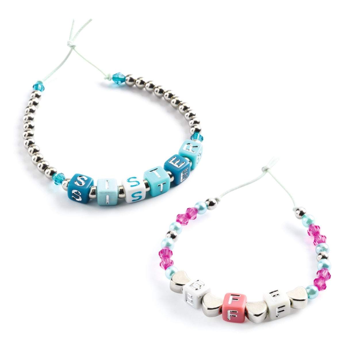 Schmuck basteln: Buchstaben Silber