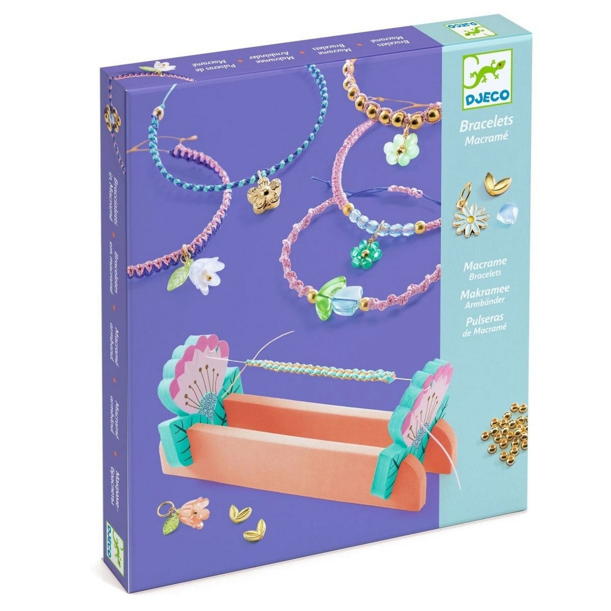 Schmuck Basteln: Macrame Blau