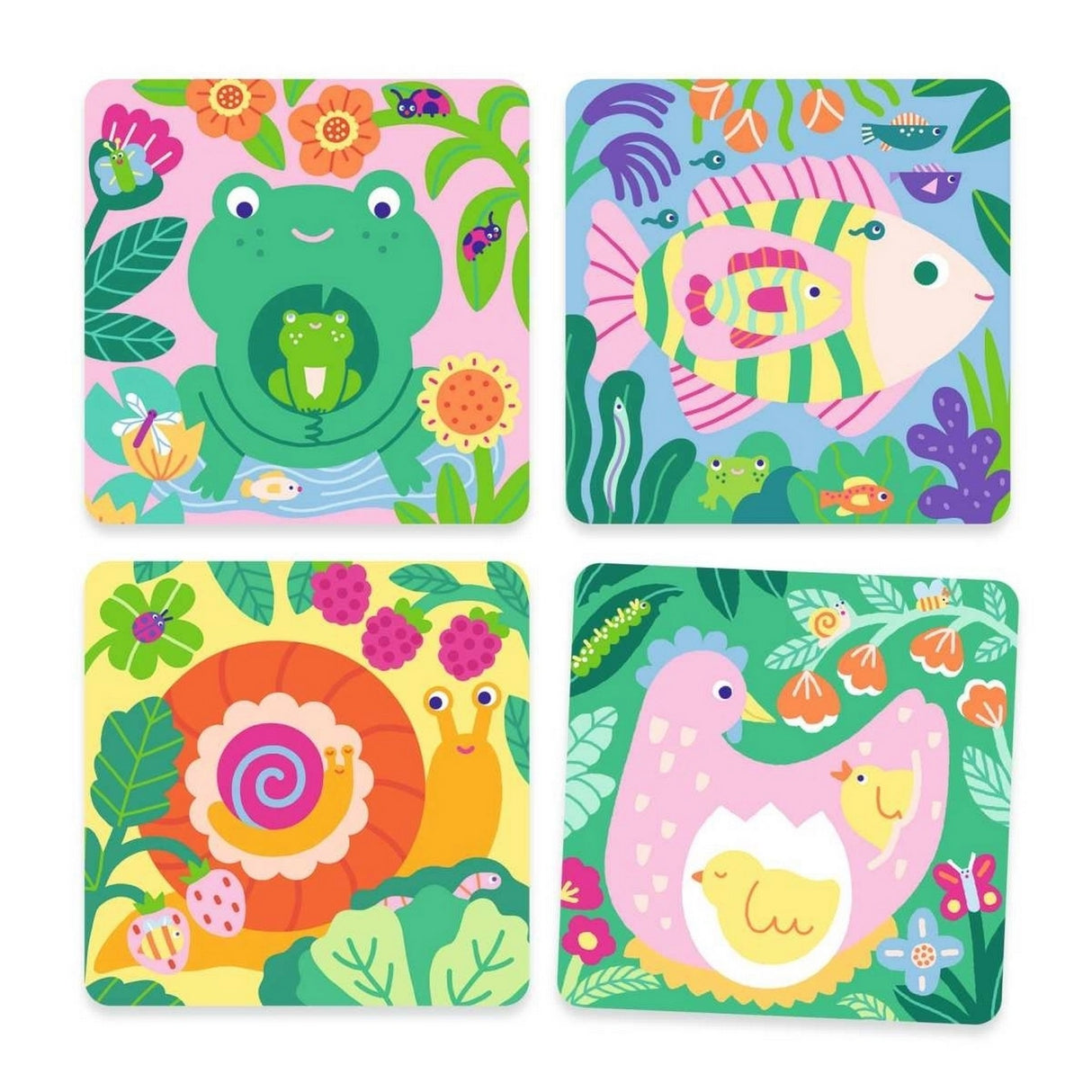 Magisches Ausmalen - Gartentierbabies