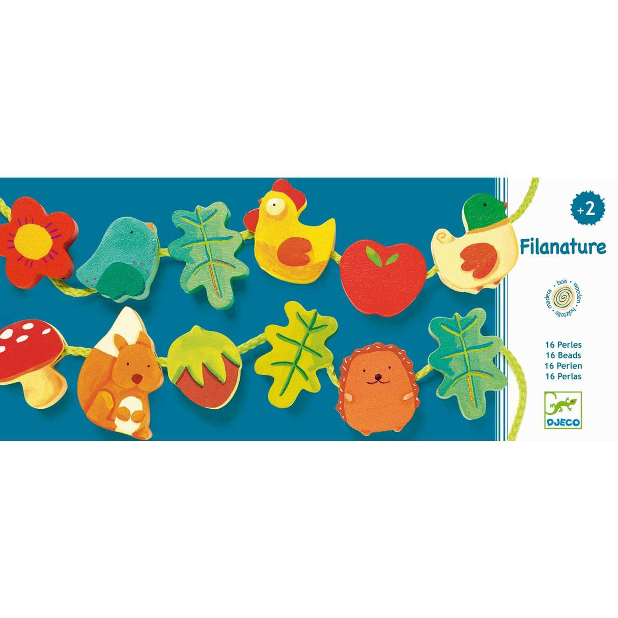 Buntes Fädelkette Gartenspiel Lernspielzeug für Kleinkinder ab 2 Jahren