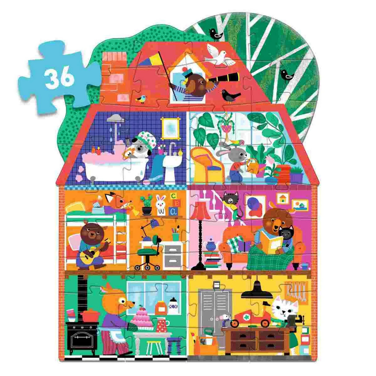 Bodenpuzzle: Haus - 36 Teile