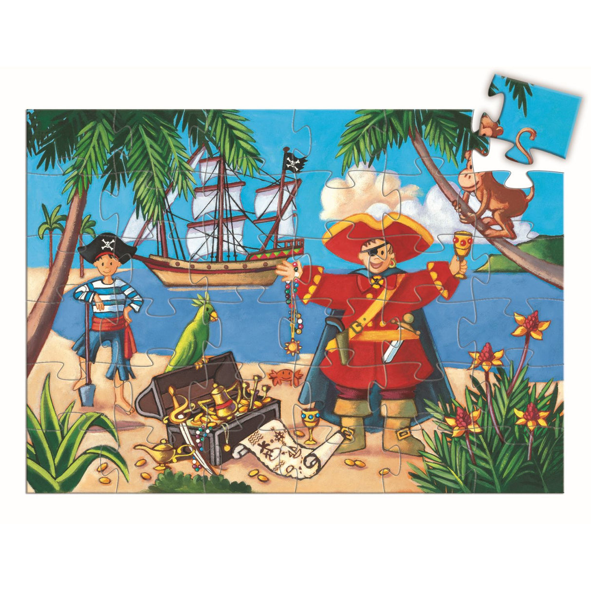 Formen Puzzle: The pirate and his treasure
