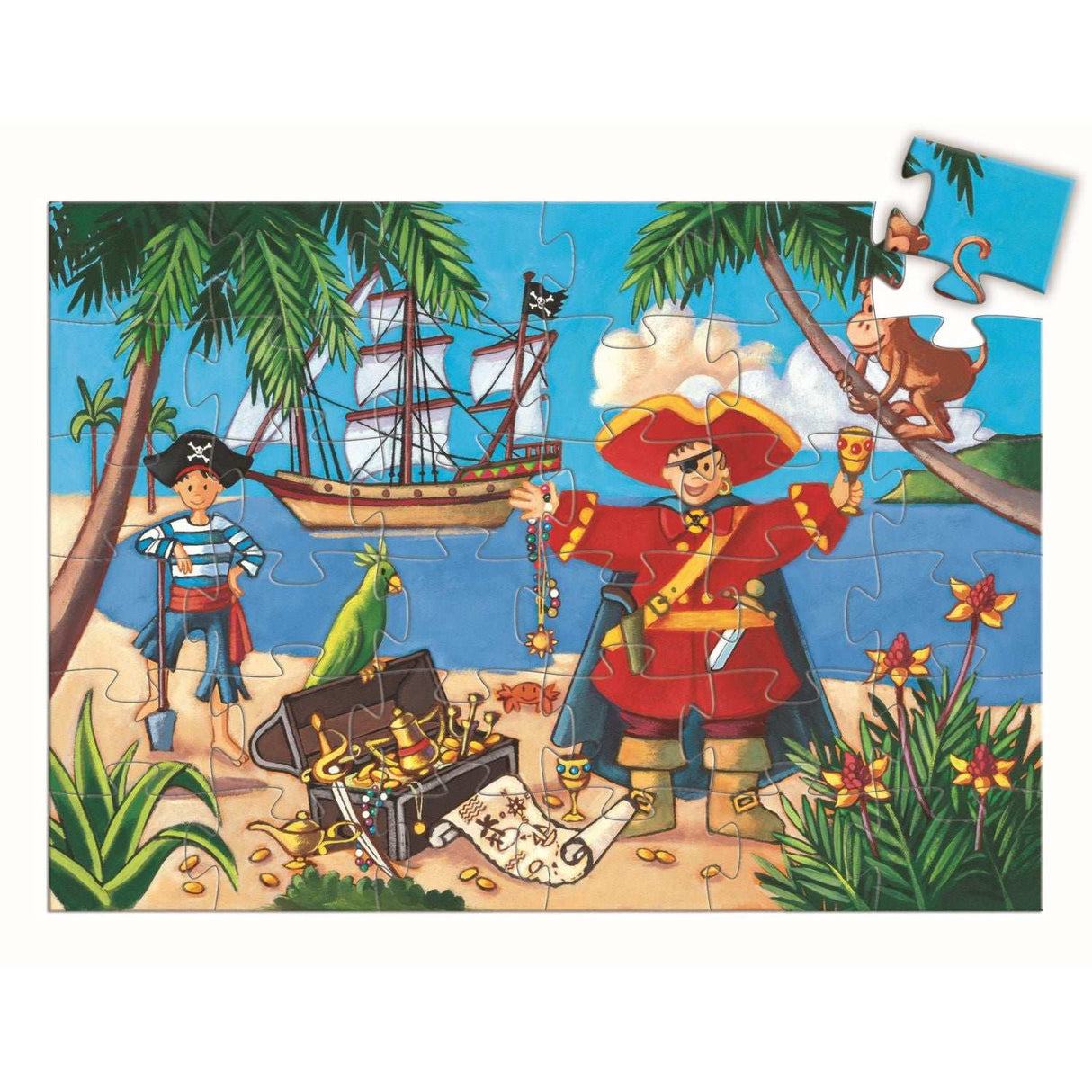 Formen Puzzle: The pirate and his treasure