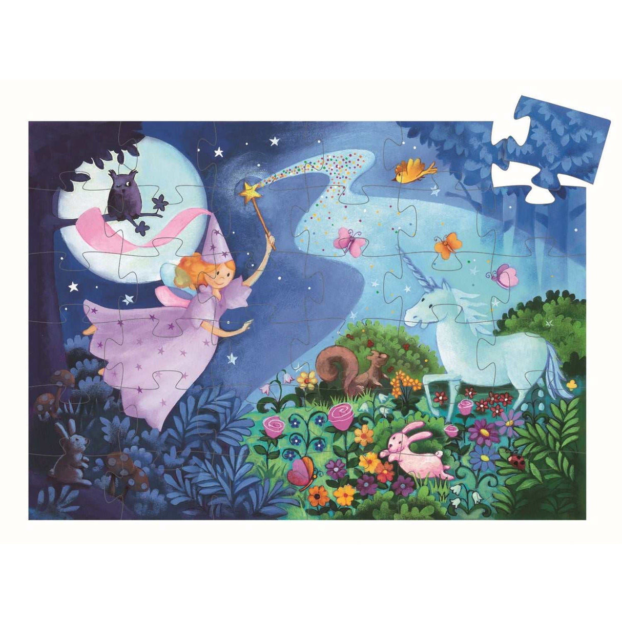 Formen Puzzle: The fairy and the unicorn