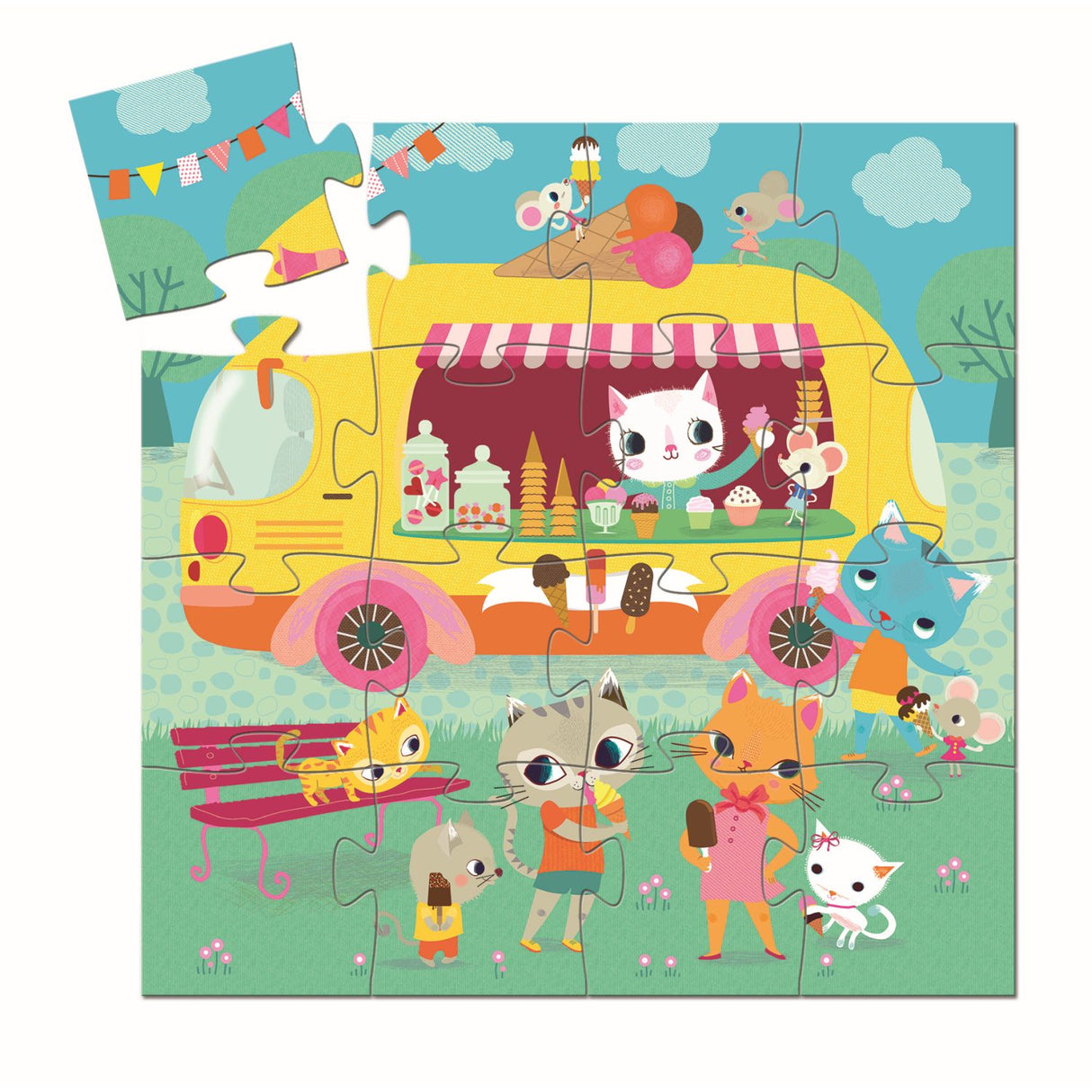 Formen Puzzle: Ice cream truck