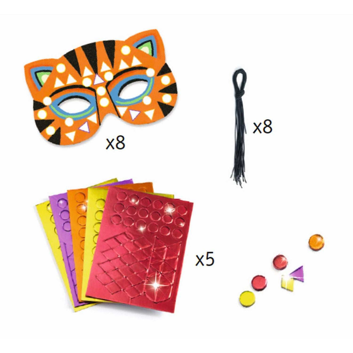 DIY Mosaik-Masken Dschungeltiere