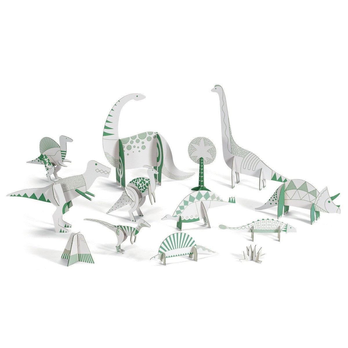 Malen und Stecken: Dinosaurier